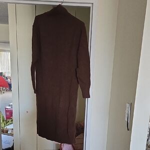 Uniqlo Brown Long Knit Turtleneck Dress